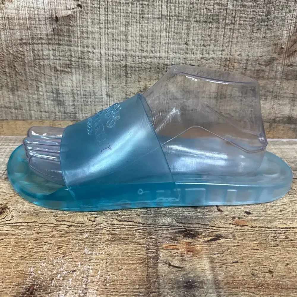 NEW Coach Ulyssa Rubber Slide Clear Jelly Sandals Sea Mist Blue Size 8 - Picture 5 of 13